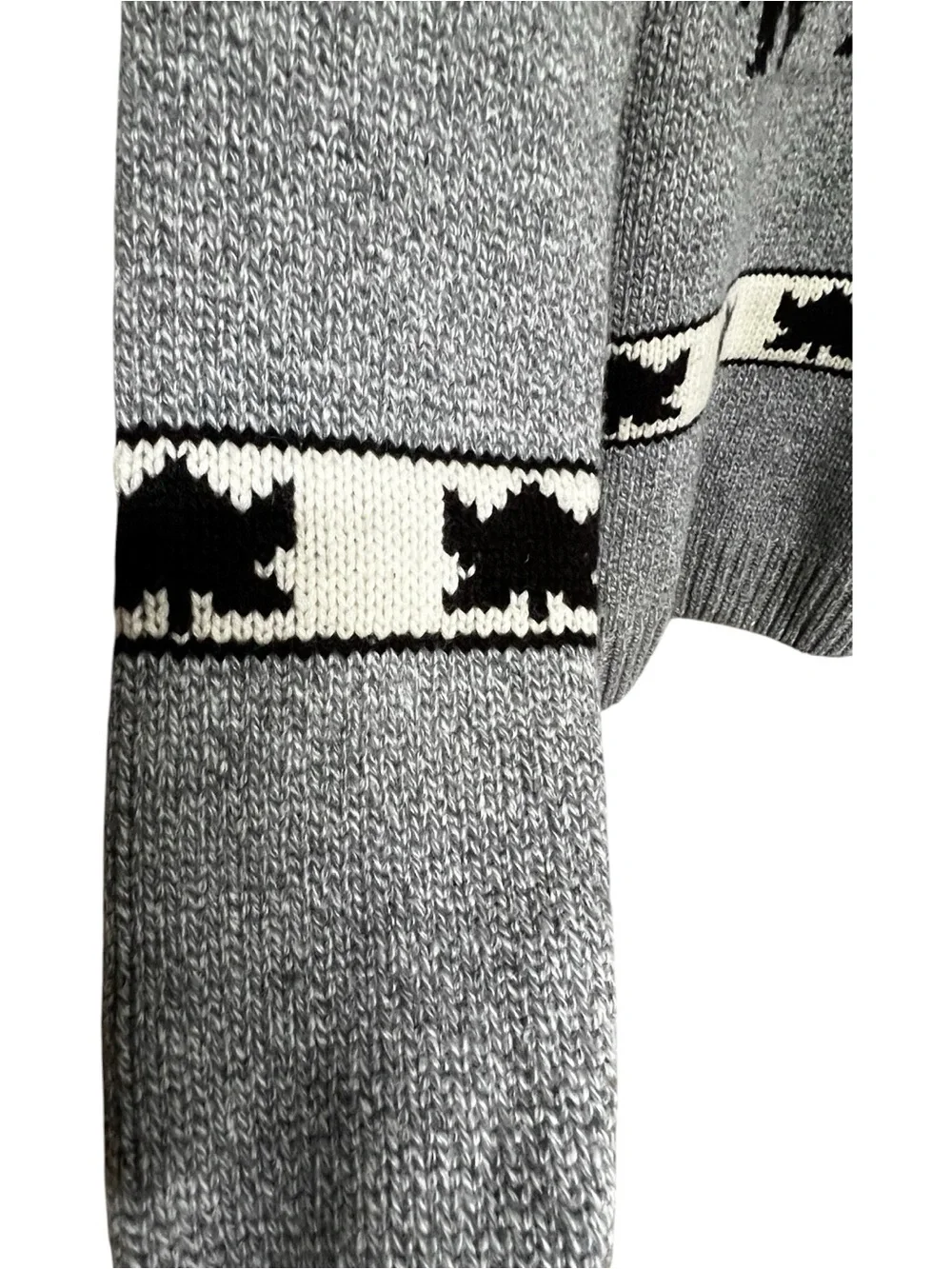 Vintage Schott Bros Cowichan Buffalo Bison Wool Blend Shawl Collar Sweater 2XL